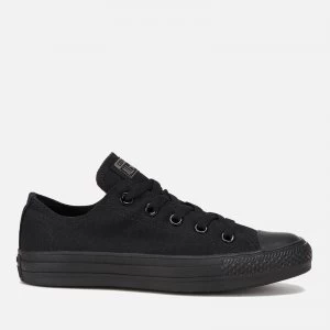 image of Converse Chuck Taylor All Star Ox Canvas Trainers - Black Monochrome - UK 9