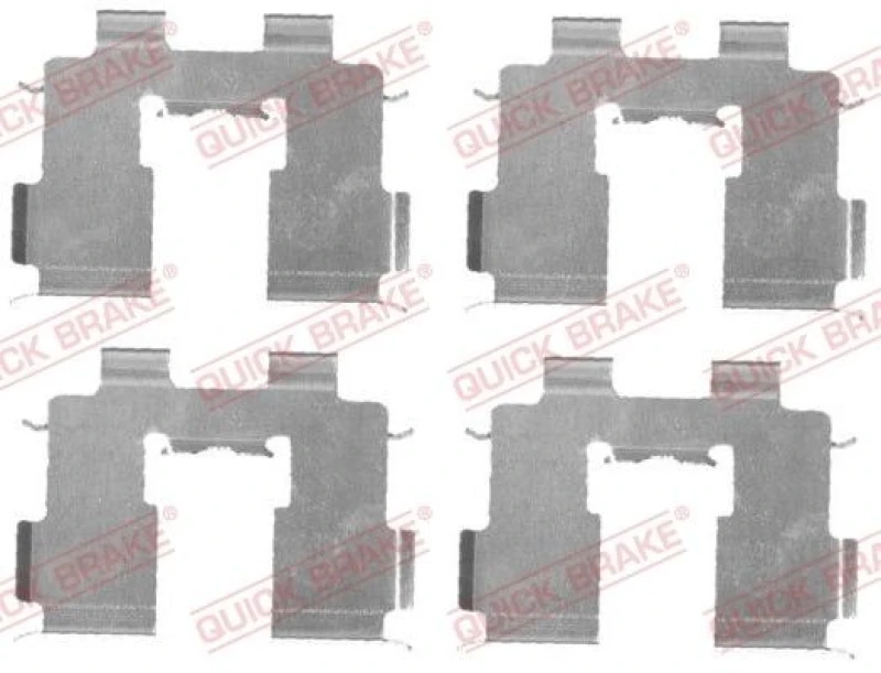 Image of QUICK BRAKE Brake pad fitting kit QUICK BRAKE 109-1717