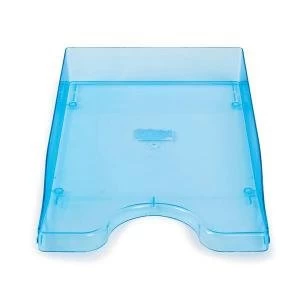 image of A4Foolscap Polystyrene Continental Letter Tray Ice Blue CP130YTIBU