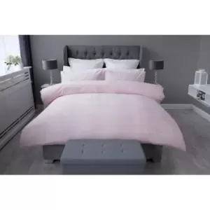 image of Belledorm Union Square Duvet Cover Set (King) (Blush Pink)