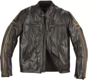 image of Helstons Ace Fender Leather Jacket, brown Size M brown, Size M