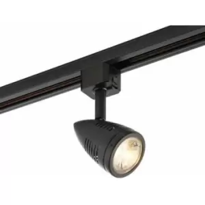 Image of Loops - Adjustable Ceiling Track Spotlight Matt Black Single GU10 Lamp Bulb Downlight