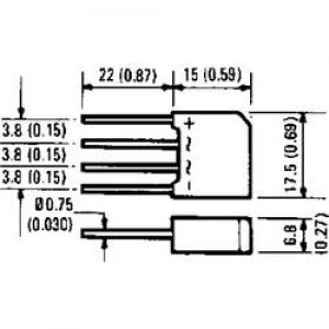 image of Diode bridge Infineon Technologies 2KBP08 SIP 4 800 V