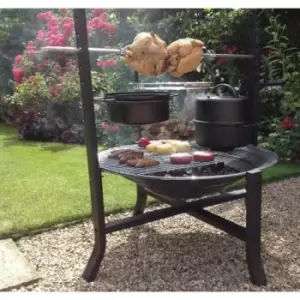 Image of Gardeco Buffalo Large Rotisserie Chimenea Fire Pit Bowl Garden Heater BBQ