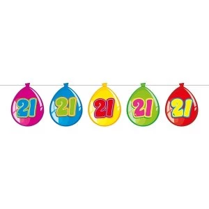 Image of 21st Birthday Balloon Garland 10M