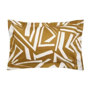 Image of Harlequin Transverse Oxford Pillowcase, Saffron
