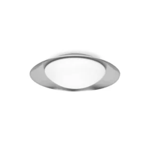 Image of Side LED Indoor Medium Flush Wall Light White, Nickel