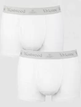 image of Vivienne Westwood Mens 2 Pack Boxer Shorts - White Size M Men