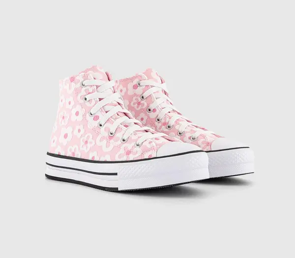 image of Converse Kids All Star Eva Lift Hi Junior Donut Glaze Oops Pink White, 3