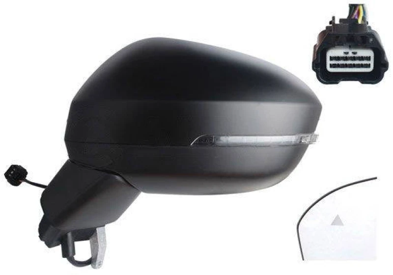 Image of ALKAR 9043764 Wing mirror Left, Electric, Convex, primed Outside Mirror (50)