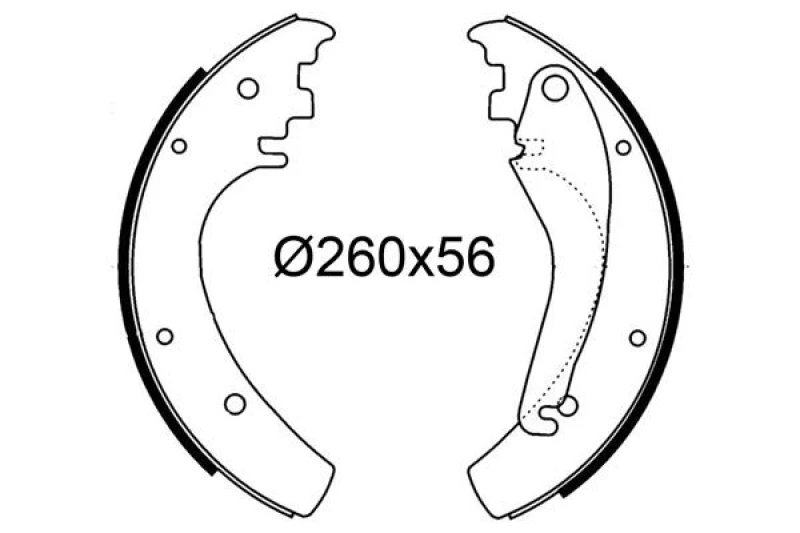 Image of VALEO Brake Shoe Set VALEO 564282
