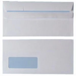 image of Nice Price Envelope DL Window 90gsm White Self Seal Pack of 1000 WX3481