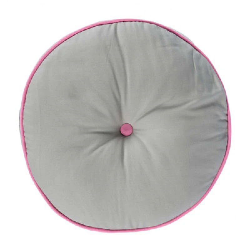 Image of Homescapes Round Floor Cushion Mid Grey