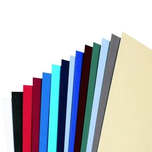 Image of GBC CE040010 Leathergrain A4 Binding Cover Black pack of 100