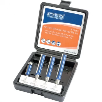 image of Draper 4 Piece Kitchen Router Bit Set