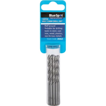 Image of Bluespot - 20263 10 Piece 3.5mm HSS Drill Set