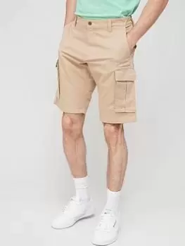 image of Gant Relaxed Twill Cargo Shorts, Dark Khaki, Size 34, Men