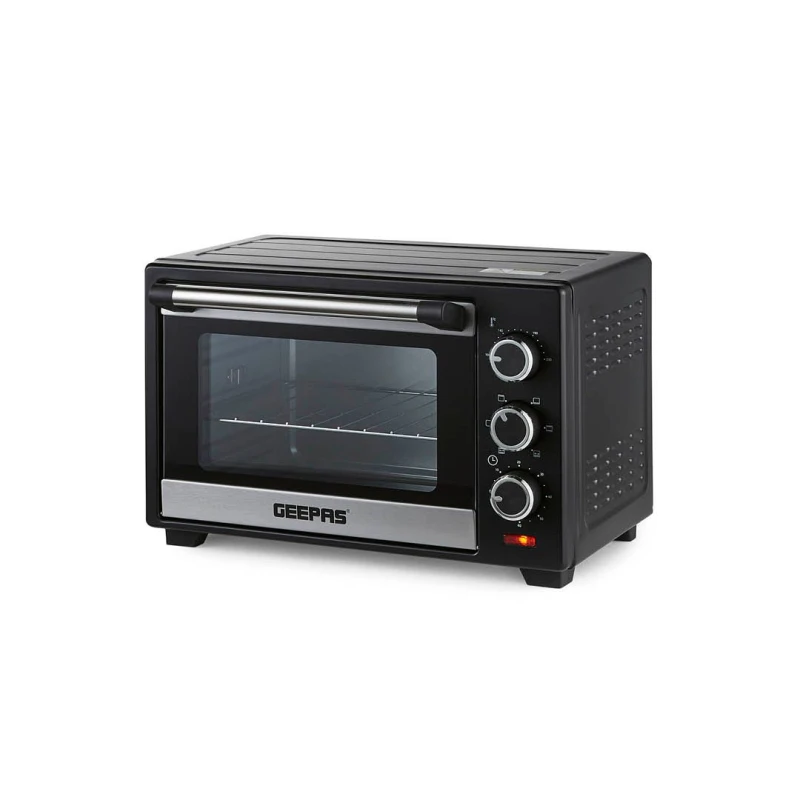 Image of Geepas Mini Toaster Oven & Grill 19L Electric Rotisserie Compact Cooker 1380W Black unisex