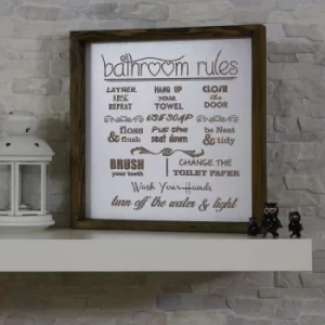 Image of KZM006 Brown White Decorative Framed MDF Painting