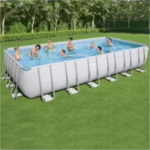 24ft x 12ft x 52" Power Steel Frame Pool Set - Bestway