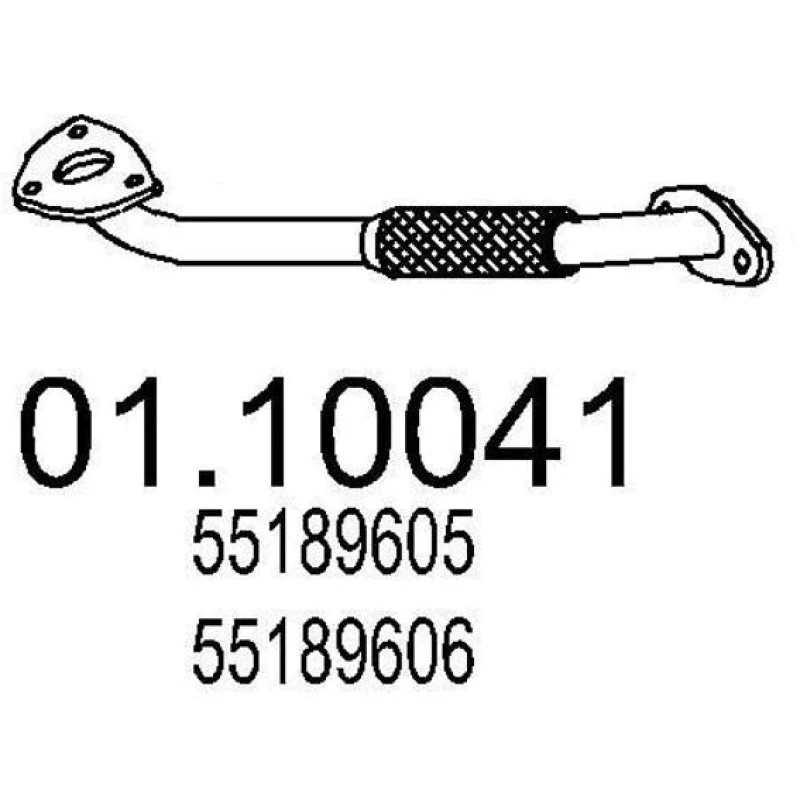 Image of MTS 01.10041 Exhaust Pipe Front, Length: 770mm Exhaust Pipe (17)