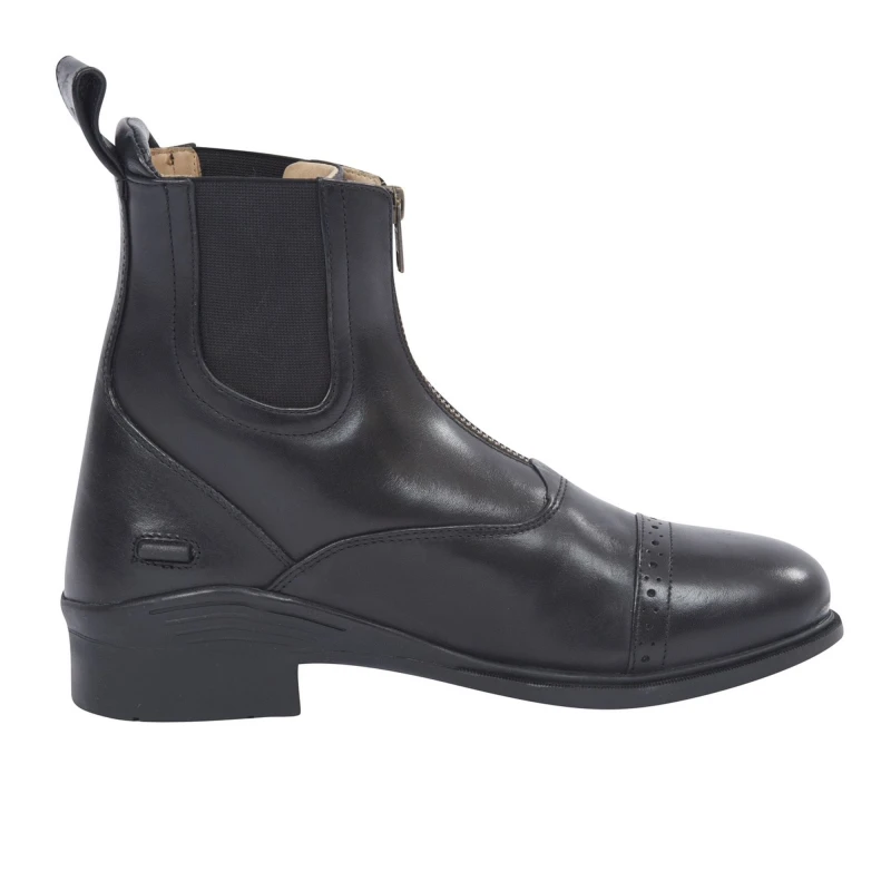 Image of Dublin Dublin Evolution Zip Front Leather Paddock Boots in Black Size: 6 Black 6 Unisex 5059000299018