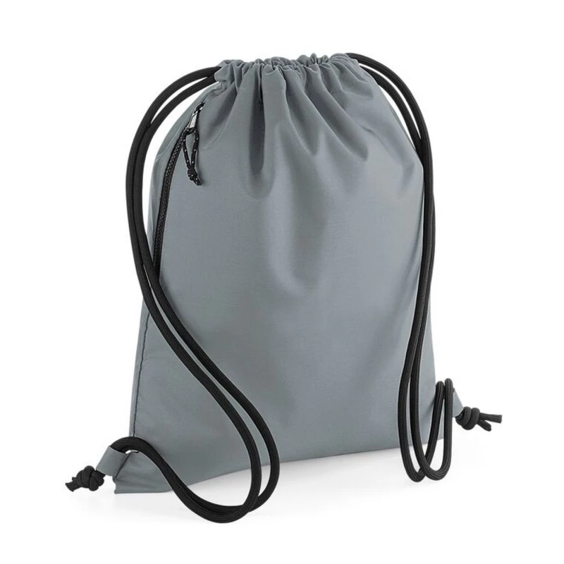 Image of Bagbase Mens Drawstring Bag in Mid Grey Mid Grey Male