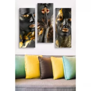 Image of MDF0039 Multicolor Decorative MDF Painting (3 Pieces)