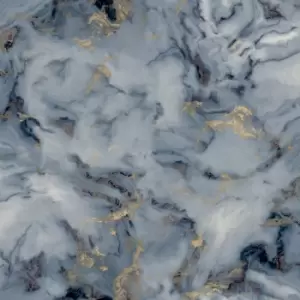 Image of Arthouse Bahia Marble Wallpaper - Navy