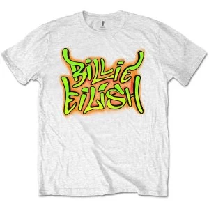 Image of Billie Eilish - Graffiti Unisex Large T-Shirt - White