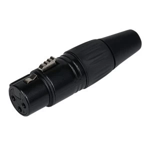 Image of ProSound XLR Female Connector 3 Gold Plated Copper Contacts Zinc Diecast Shell
