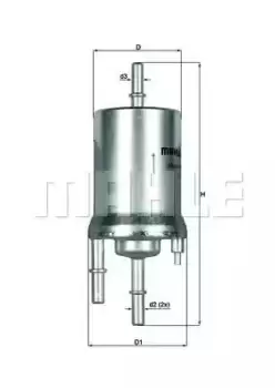 image of Fuel Filter KL156/1 79860347 by MAHLE Original