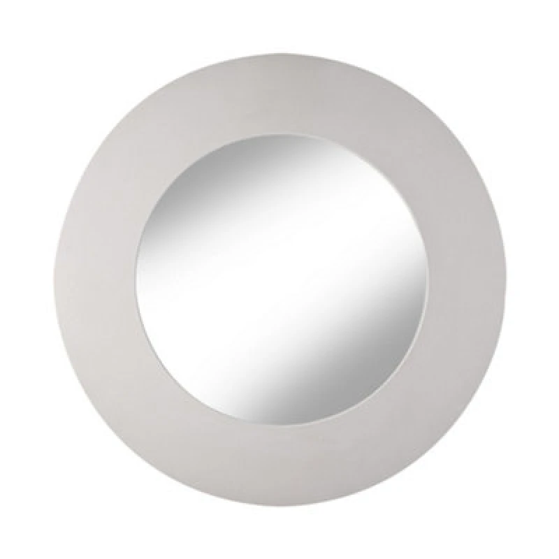 Image of Nielsen Round Wooden Wall Mirror Light Grey 90cm Light Grey