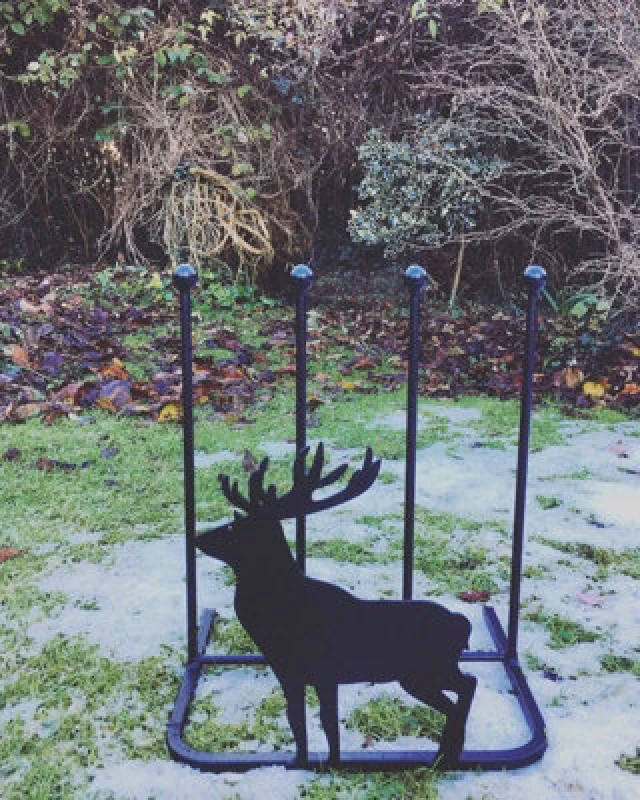 Image of Poppy Forge 2 Pair Boot Rack - Stag - Steel - L30.4 X W38 X H48.3cm - Black