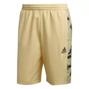 Image of adidas Essentials BrandLove Woven Shorts Mens - Almost Yellow / Linen Green