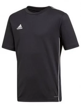 Image of Boys, adidas Kids Core 18 T-Shirt - Black, Size 11-12 Years