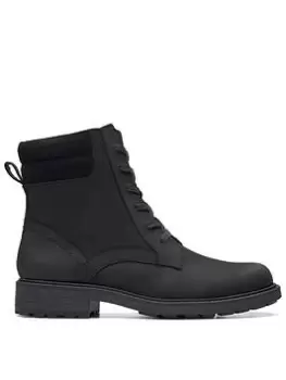 Image of Clarks Orinoco2 Spice Leather Ankle Boot, Black, Size 3, Women