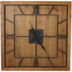 Image of Hill Interiors Williston Square Wall Clock in Wood