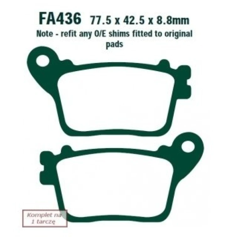 Image of EBC Brakes FA436HH Brake pad set Brake Pad Set,disc brake (402)