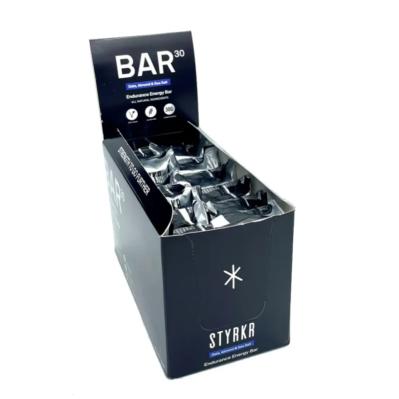Image of Protein nutrition Styrkr BAR30 Dates, Amandes (x12) Noir Unisex TU