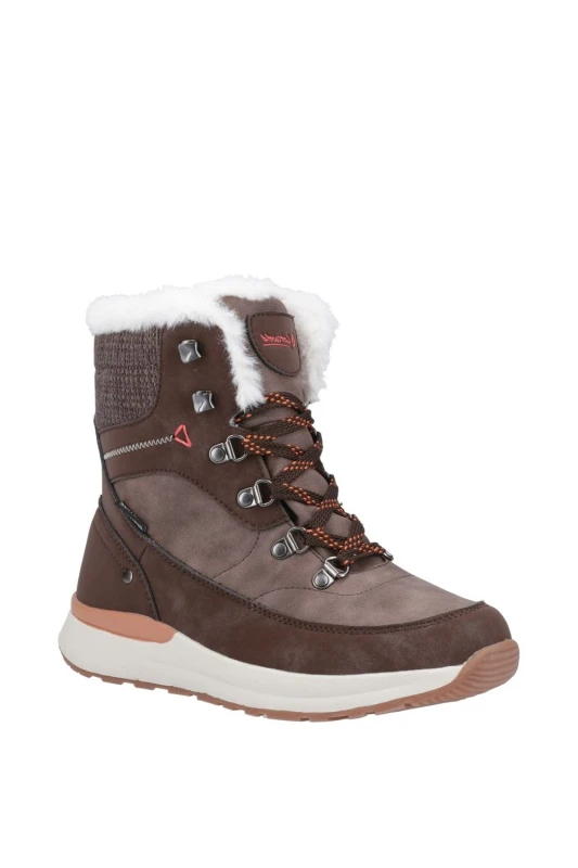 Image of Cotswold Womens Sheephouse Waterproof Fur Lined Ankle Boots - UK 6 Brown female GDE2809BRO6
