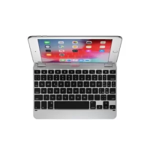 image of 7.9 Inches QWERTY Italian Bluetooth Wireless Keyboard for iPad Mini 4th 5th Gen 180 Degree Viewing Angle 3 Level Backlit Keys Silver