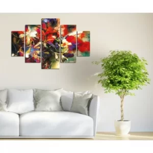 image of ST252 Multicolor Decorative MDF Painting (5 Pieces)