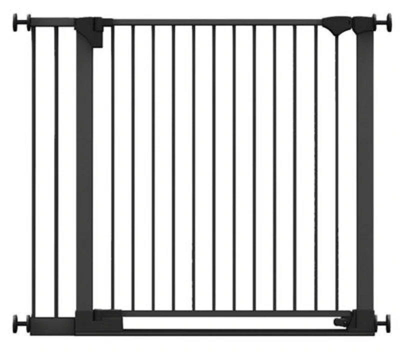 Image of Safetots Safestep Gate, Black, 110Cm - 117Cm, Extra Low Walkthough, 81Cm Extra Wide Doorway, Extra Wide Baby Gate