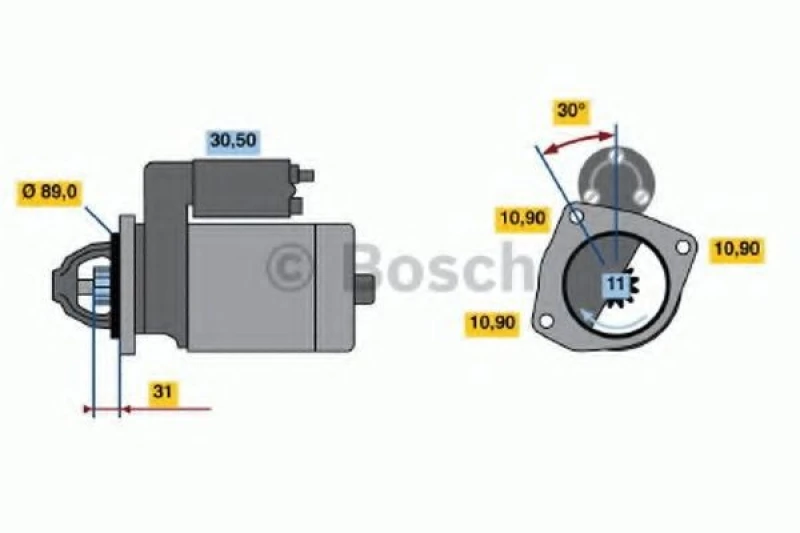 Image of Starter motor Bosch 0 986 018 990