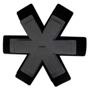 image of Tower Set of 4 Felt Pan Protectors Black and Grey