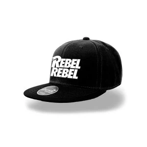 Image of David Bowie - Rebel Rebel Snapback - Black/ White