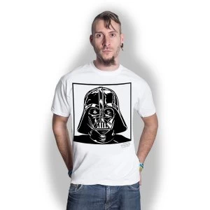 image of Star Wars - Vadar 1. Unisex X-Large T-Shirt - White