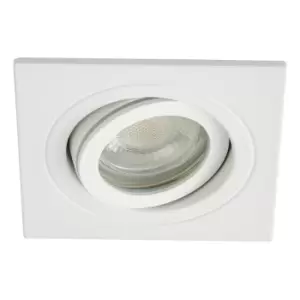 Image of Spa Cali Square Tiltable Downlight Matt White