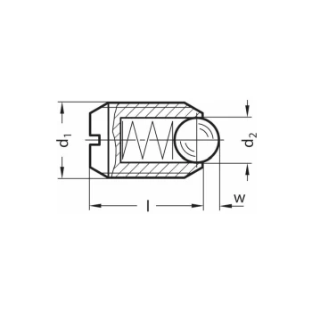 Image of GN615-M8-KN Spring Plunger; Stainless Steel; Standard Spring - Ganter
